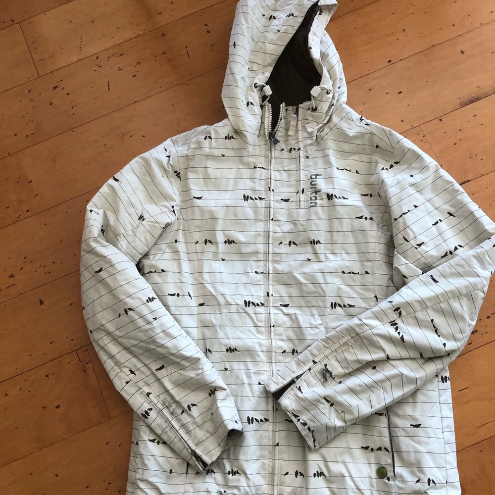 Burton Birds Coat Women Jacket Tan Brown Snowboard